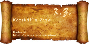 Koczkás Zita névjegykártya